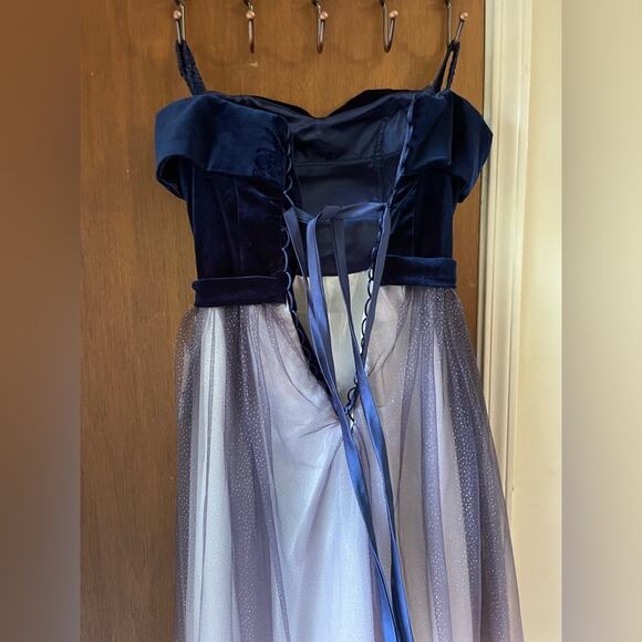 Fairy starfall ball velvet ombré tulle ballgown - Picture 6 of 9